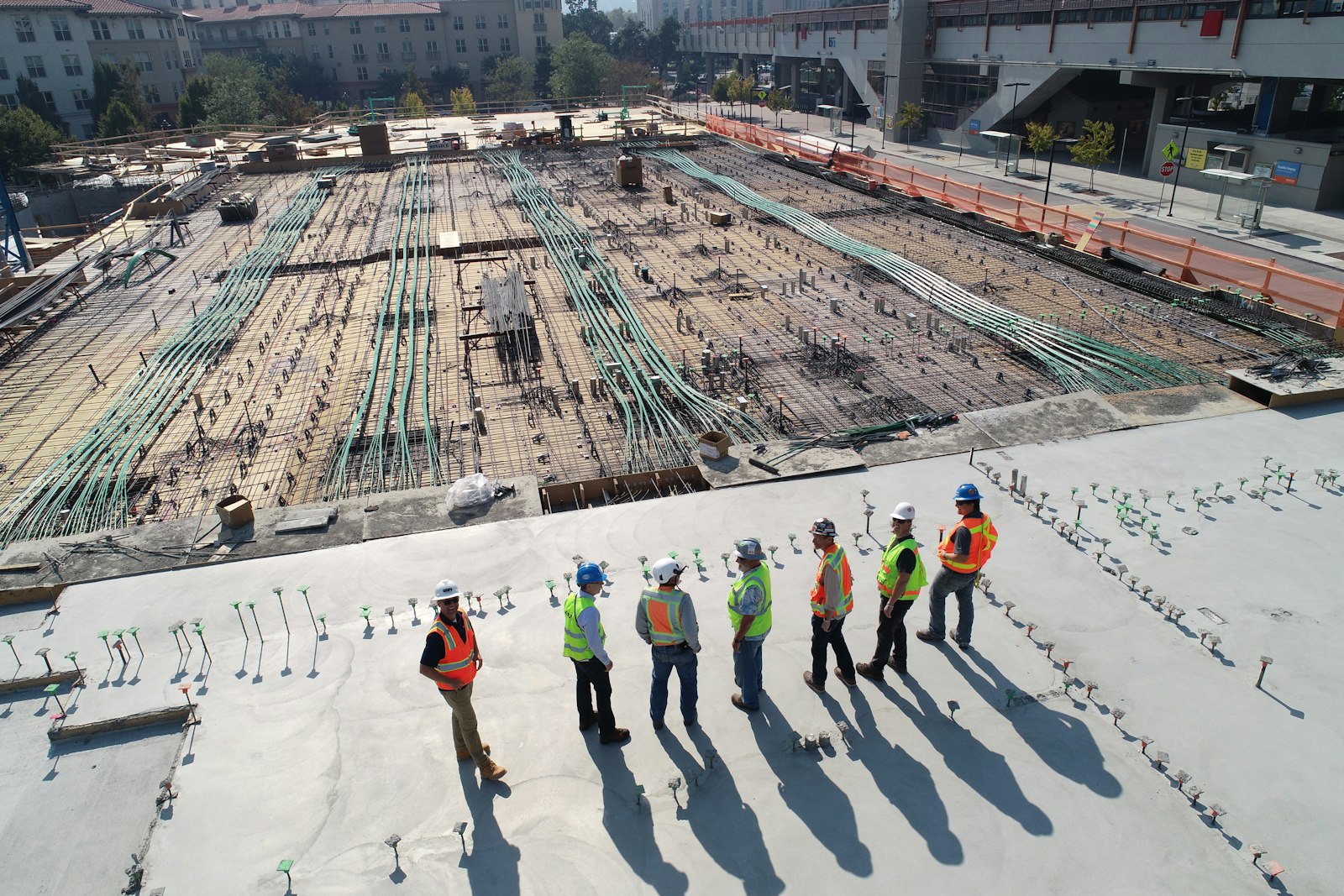Project team on site during an inspection